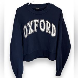 Women’s Oxford cropped crew neck